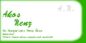 akos menz business card